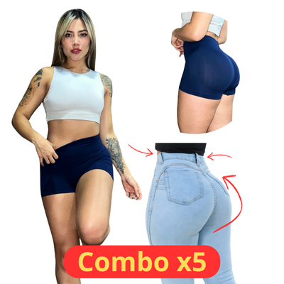 Combo X5 🌙 Panty Moldeadoras – Cintura Pequeña y Glúteos en la Luna 🍑✨