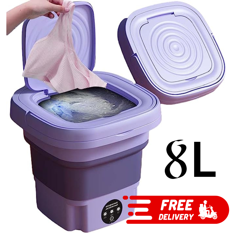 Mini Lavadora Portatil Plegable 8 Litros